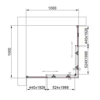 Душевой уголок Timo T39 100x100 см золото матовое
